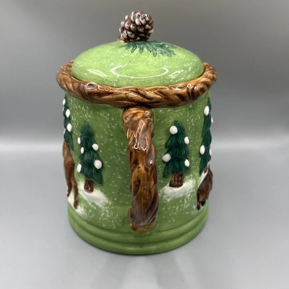 Retro Bico China Teapot - Woodlands Bears & Moose in the Forest Read Details